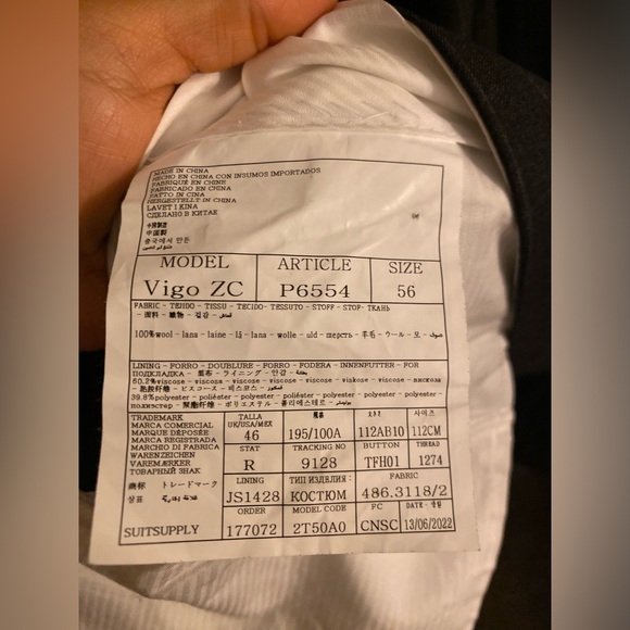 Suitsupply Grey Pinstripe Double Breasted Suit 44r - Picture 7 of 11